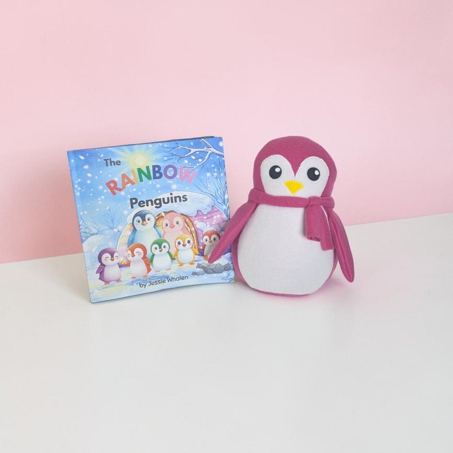 Rosie the Pink Penguin  – Handmade Fleece Stuffed Animal for Kids